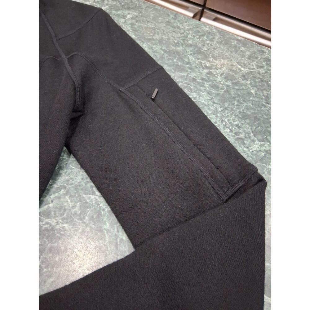Icebreaker Women's Merino Wool Long Sleeve 1/2 Zip Fitted Thermal Top Sz L Black - Picture 4 of 11